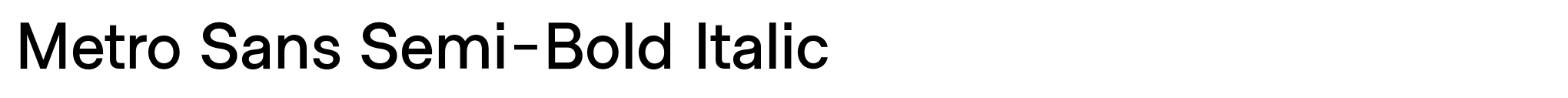 Metro Sans Semi-Bold Italic image